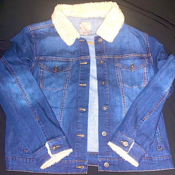 Denim Sherpa Jacket Xl Women 